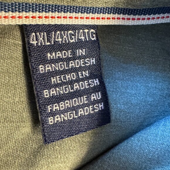 Wrangler Shirt Mens Size 4XL Oliver Heather Green Long Sleeve Western Ranch Work - Picture 8 of 10